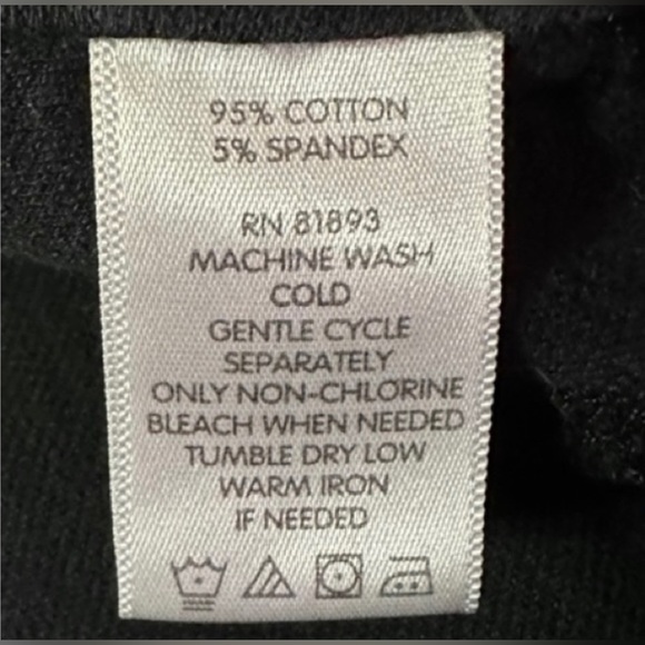 Isaac Mizrahi Live! Petite Knit Denim Wide Leg Pants -Black-w/pocket 20W - Picture 10 of 10
